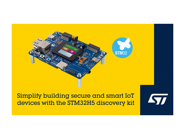 STM32H5 exploration kit for STM32H5 semiconductor microcontroller accelerates the development of secure, intelligent, and interconnected devices